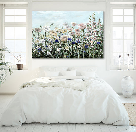 Floral Paintings, Flower Wall Art, Flower Canvas Prints, Floral Wall Art, Wildflower Painting, roses, daisies, poppies, wall decor, Giclée Prints, rolled prints, stretched canvas prints
