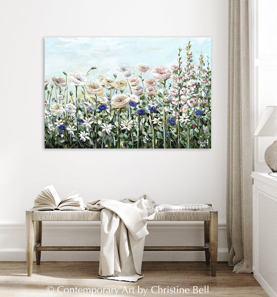"Secret Garden" GICLÉE PRINT, Floral, Flowers Landscape, Wildflowers Painting