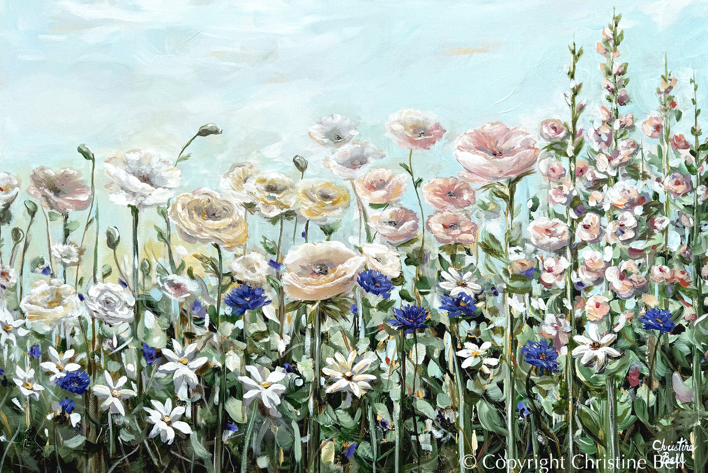 "Secret Garden" GICLÉE PRINT, Floral, Flowers Landscape, Wildflowers Painting