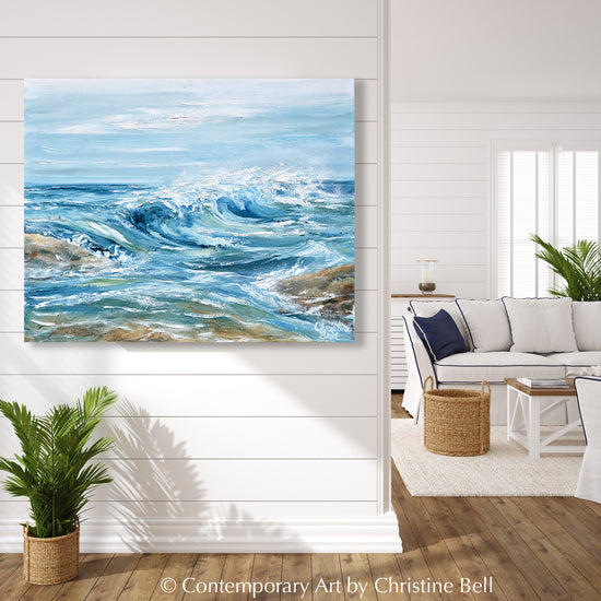 "Sea Spray" GICLÉE PRINT, Coastal Abstract Seascape Painting