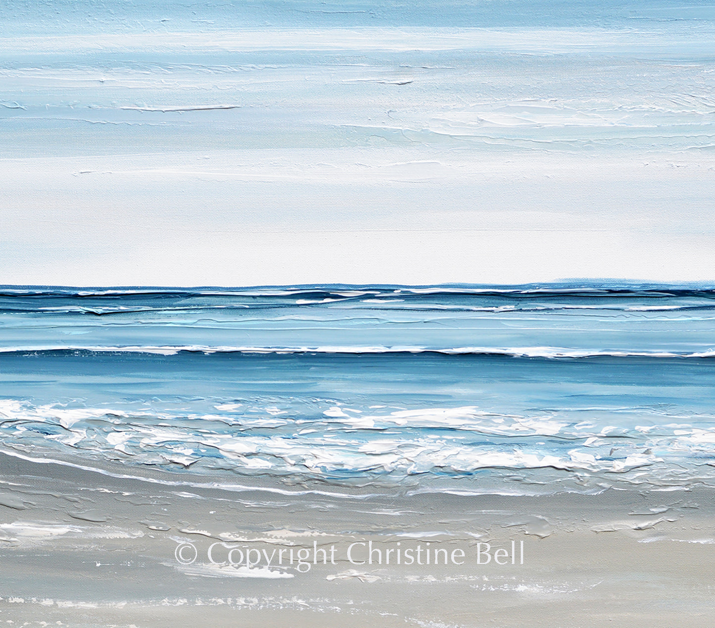 "Solitude at the Sea" ORIGINAL Textured Seascape Painting