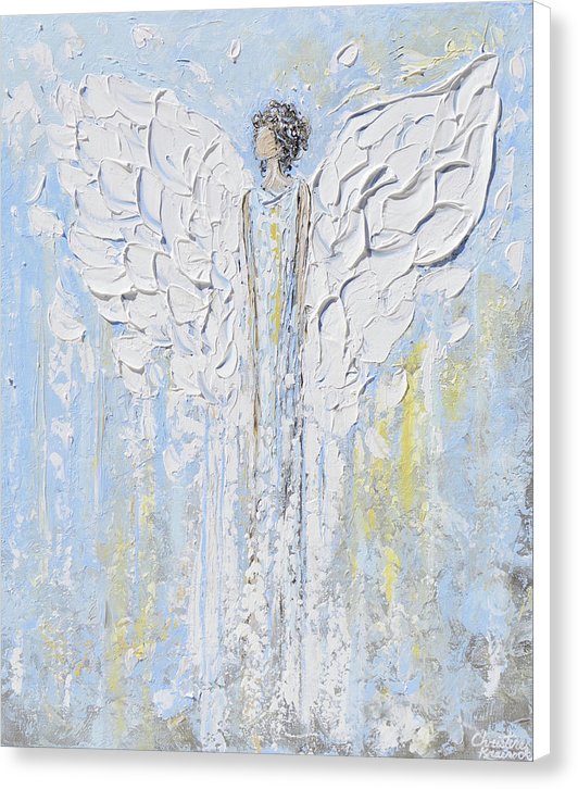 Giclee Print Angel Painting Angel Beside You - Canvas Print