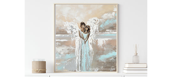 Shop Modern Angel Artwork Original Angel Paintings and Angel Prints Canvas Wall Art Spiritual Decor Gift