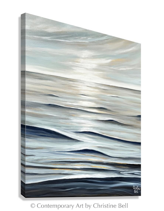"Still Waters Run Deep" GICLÉE PRINT, Modern Coastal Ocean Seascape Painting