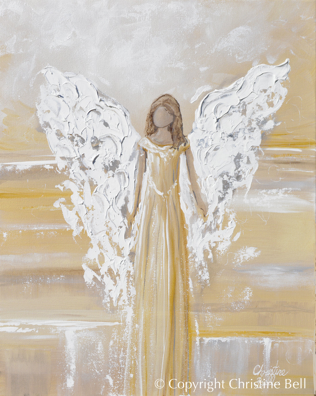 Angel Paintings abstract art guardian angels spiritual wall art decor ...
