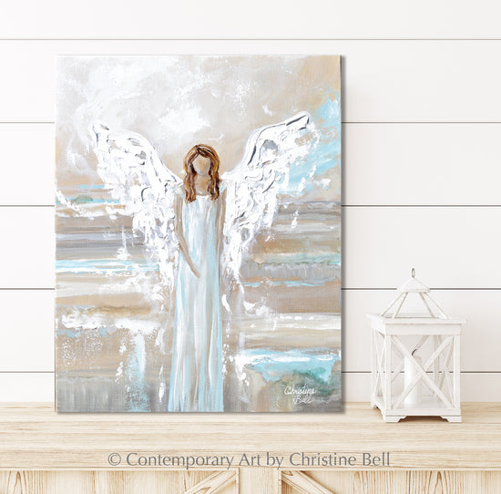 Load image into Gallery viewer, &amp;quot;Walking in Grace&amp;quot; New ORIGINAL Angel Painting 16x20&amp;quot;
