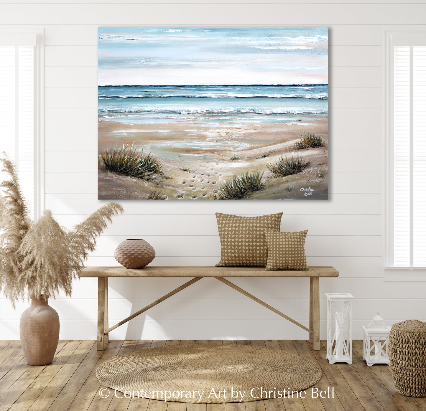 Load image into Gallery viewer, &amp;quot;Come Wander Down the Beach Path&amp;quot; Giclee Print
