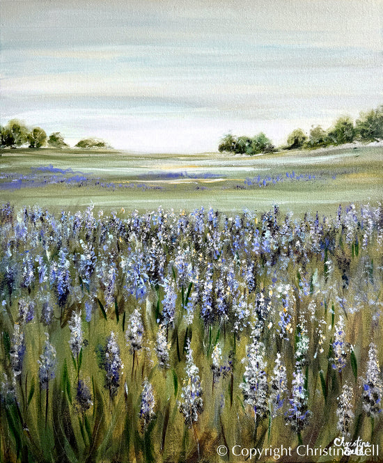 "Lupine Meadow" ORIGINAL FLORAL PAINTING,  Wildflowers Landscape 20x24