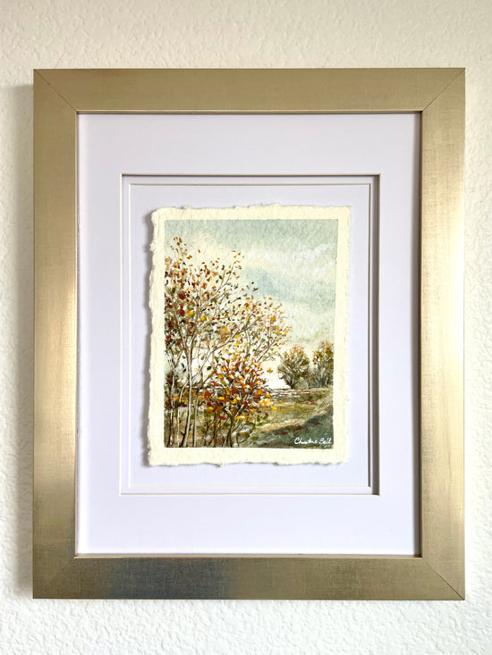 Load image into Gallery viewer, Add a Frame - Modern Champagne Brushed Wood Frame with Double Matt Framed Art for Originals on Paper
