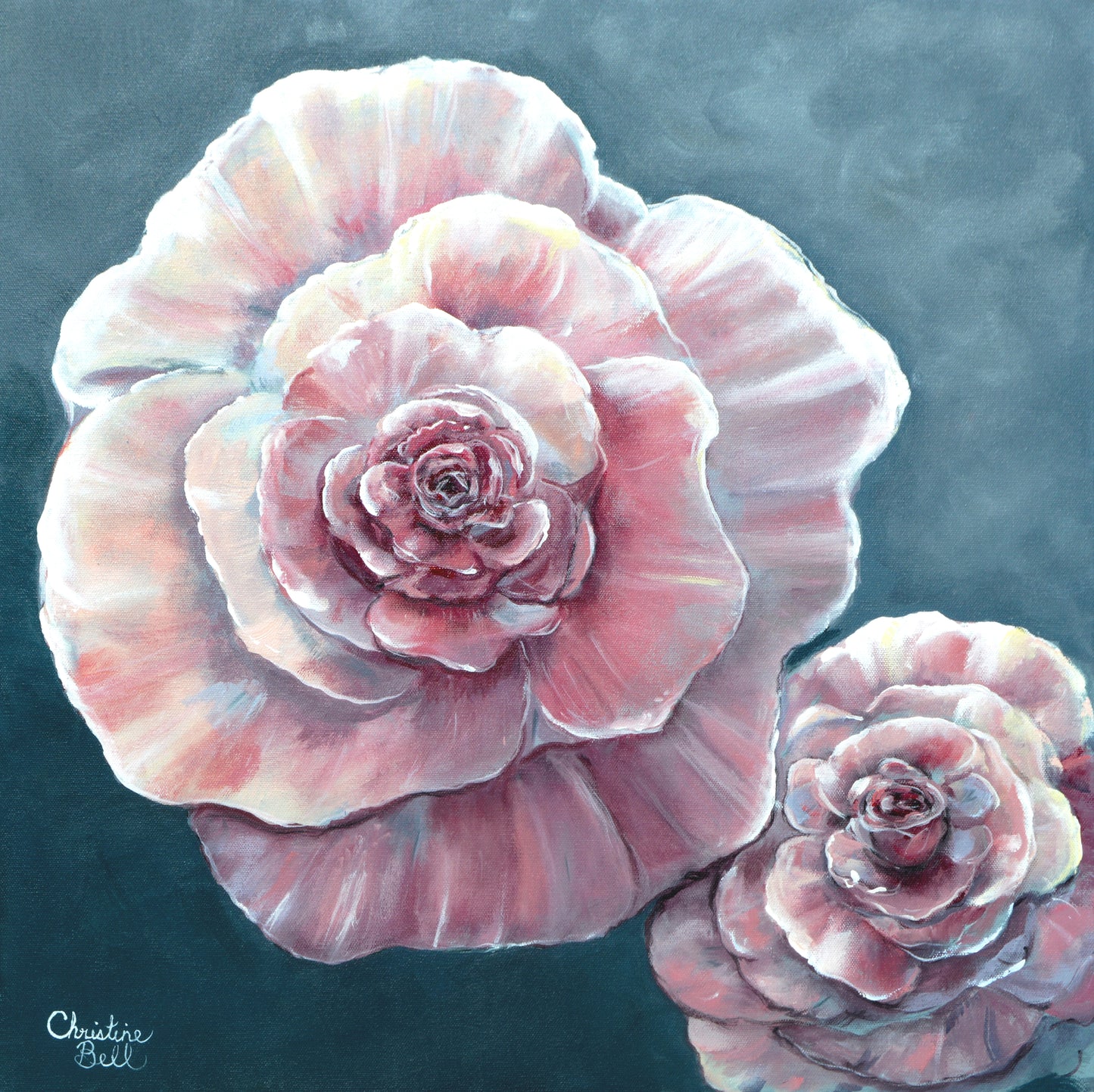 "Full Bloom" GICLEE PRINT, Floral, Pink Roses Flowers