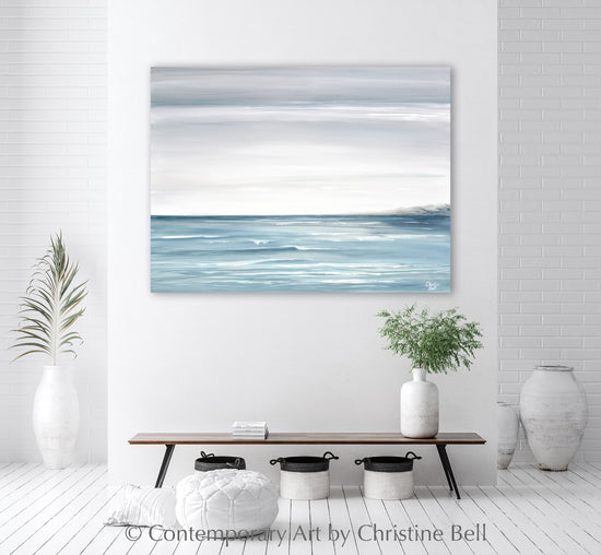 "Solitude" ORIGINAL Coastal Seascape Painting, 40x30"