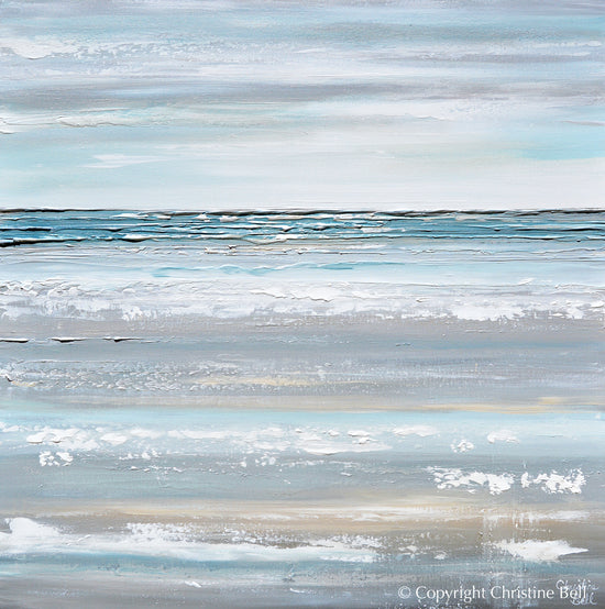 "A Breath of Fresh Air" ORIGINAL TEXTURED Coastal Abstract Painting