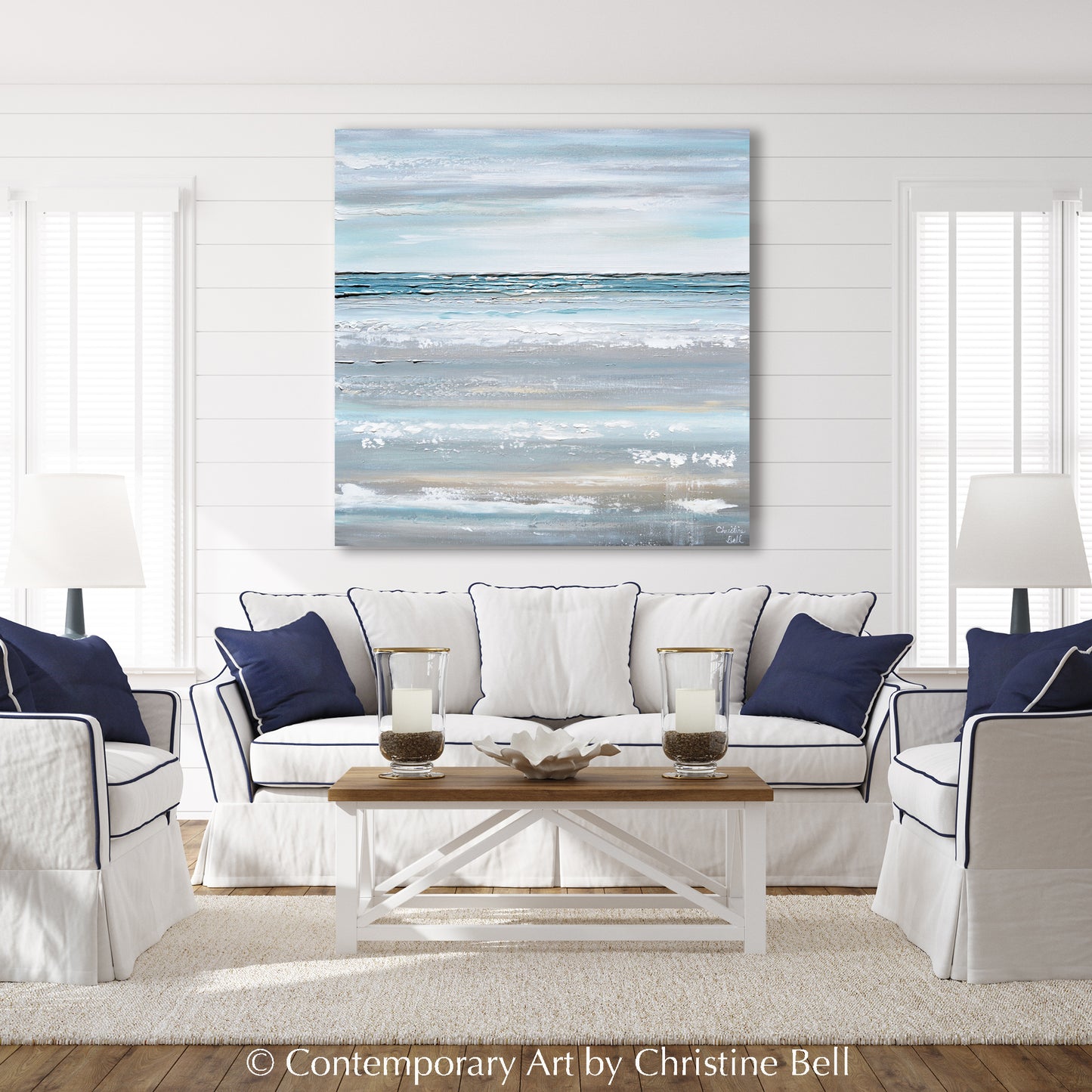 "A Breath of Fresh Air" Giclee Print Coastal Abstract Painting