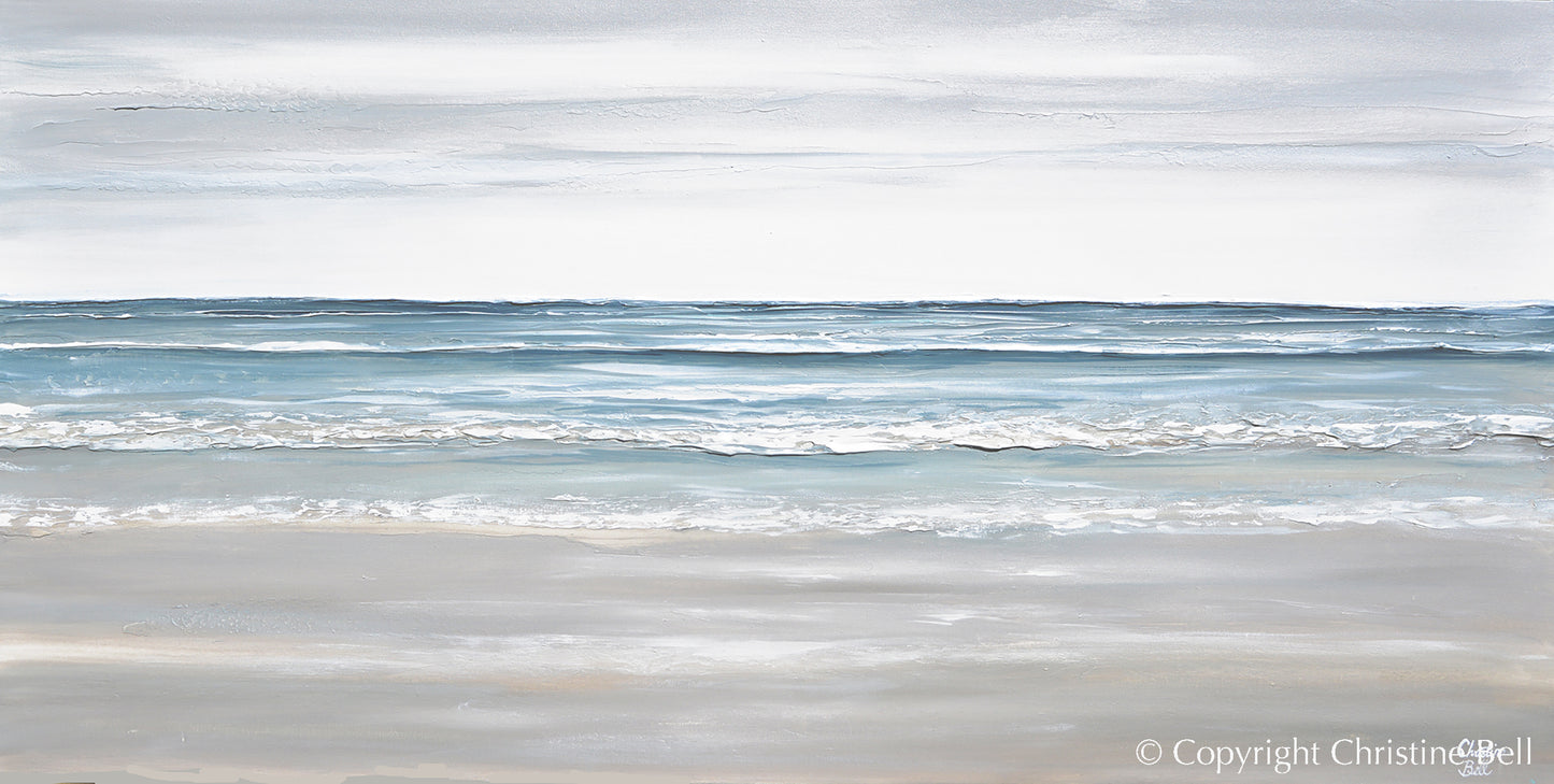 Load image into Gallery viewer, &amp;quot;Symphony of the Sea&amp;quot; ORIGINAL Textured Seascape Painting XL 60x30&amp;quot;
