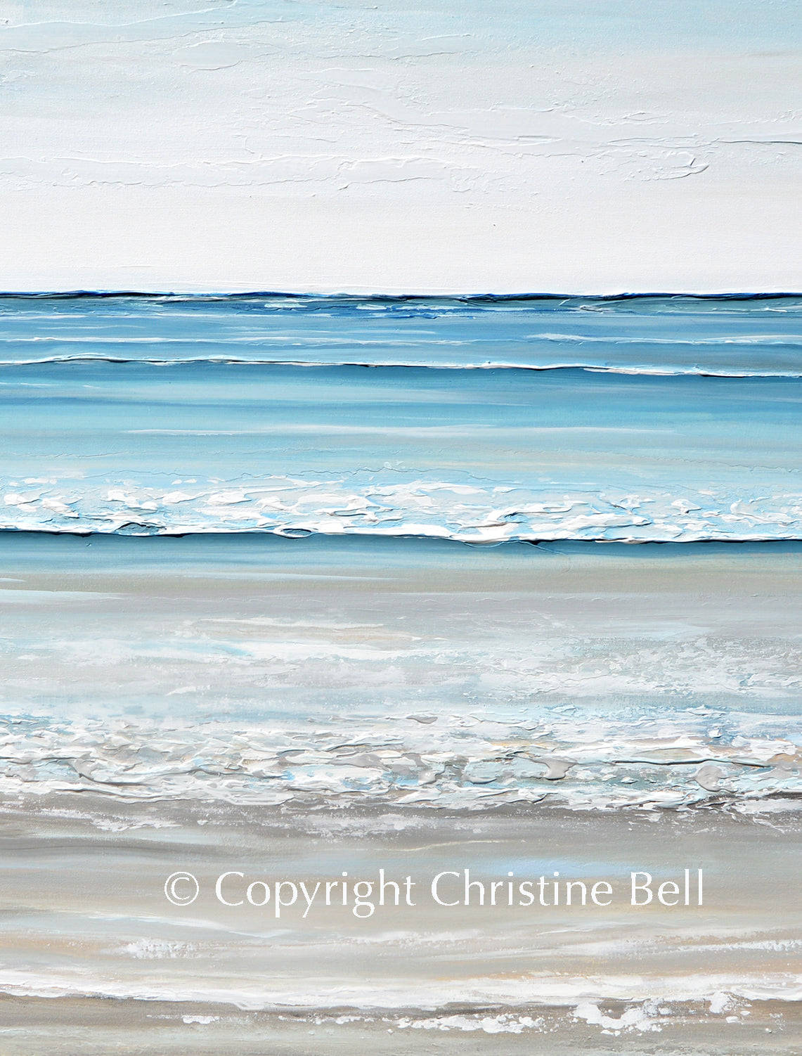 Load image into Gallery viewer, &amp;quot;Swept Away&amp;quot; ORIGINAL Textured Seascape Painting XL 48x48&amp;quot;
