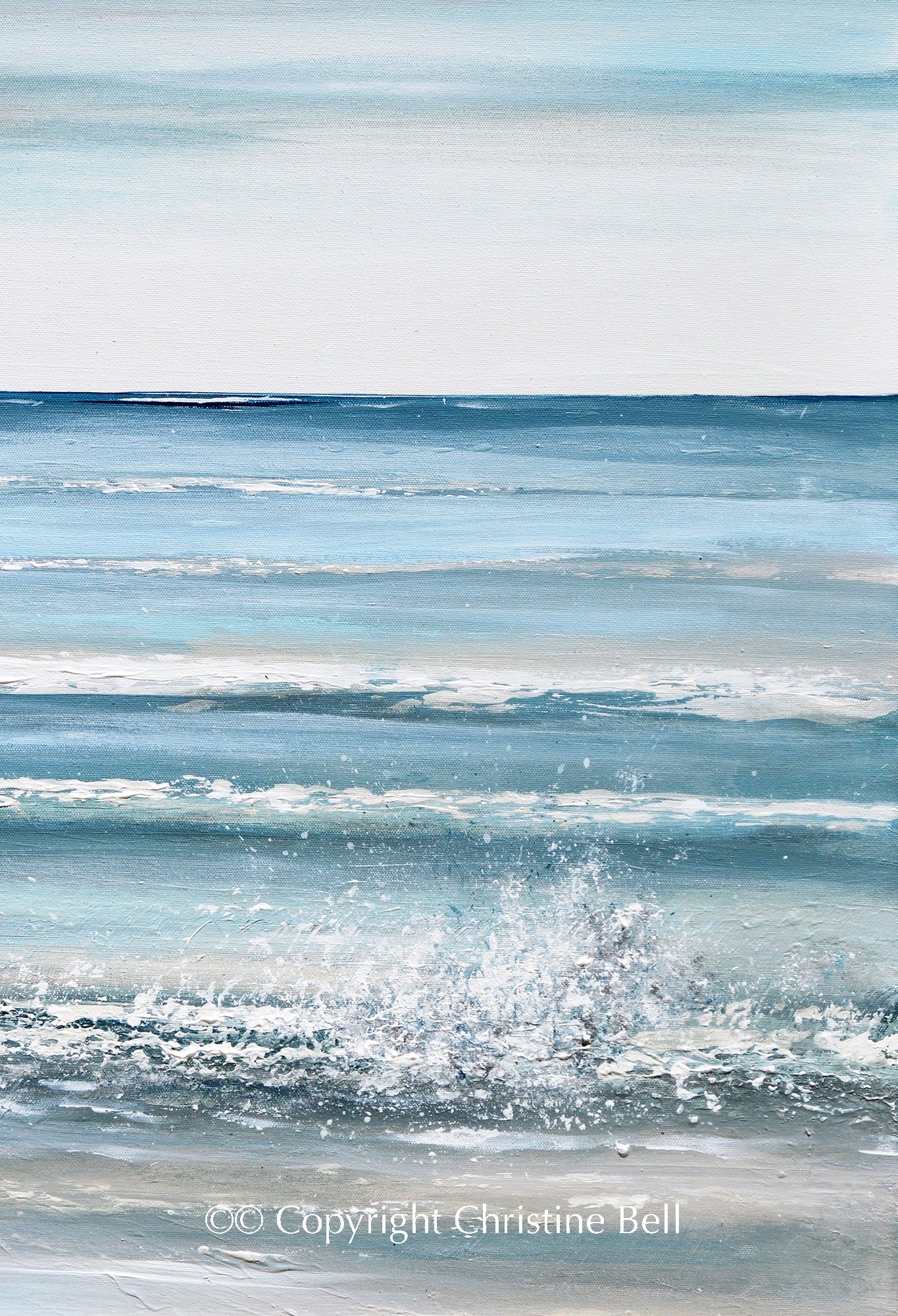 CUSTOM FOR ERLINDA: "A Touch of Sea Spray" Canvas Print Seascape Painting