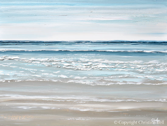 "Tranquility Awaits" ORIGINAL Textured Seascape Painting, 40x30"