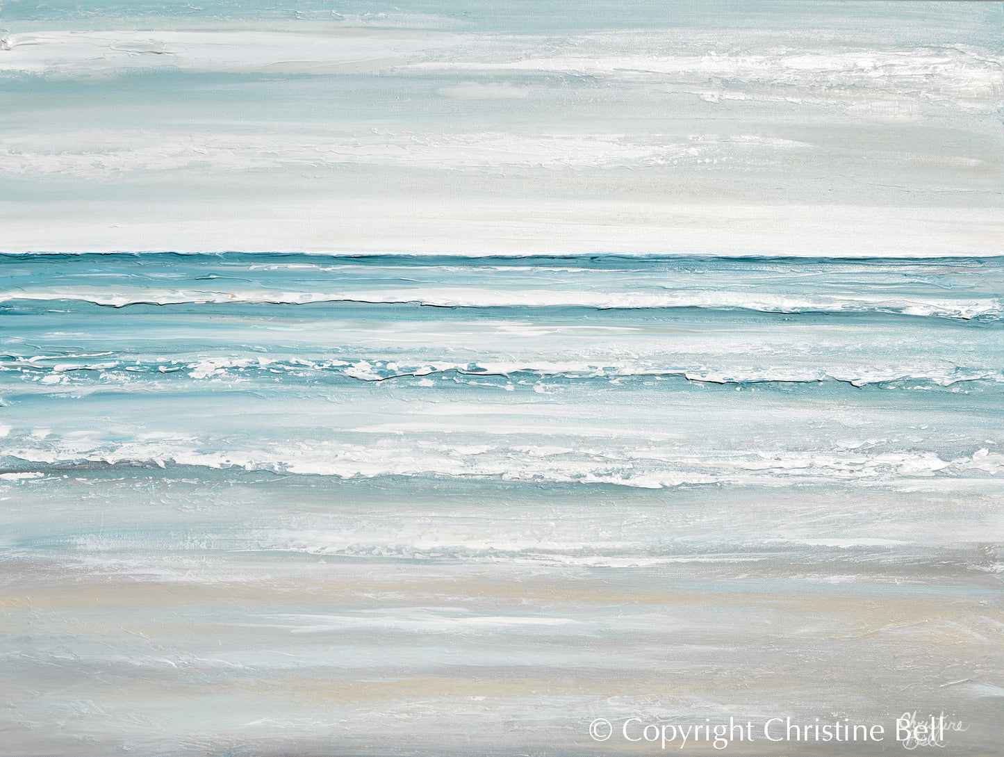 "A Place of Solitude" ORIGINAL Textured Seascape Painting 40x30"