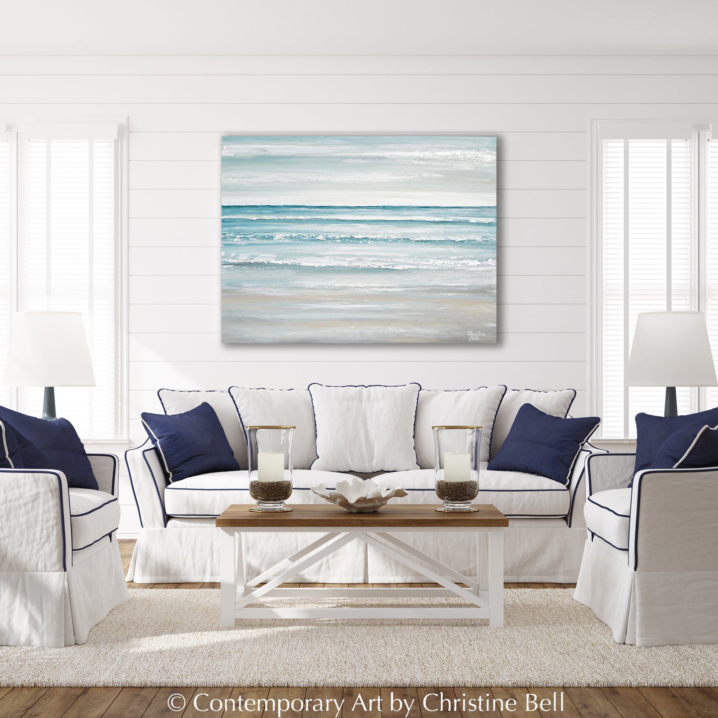 Load image into Gallery viewer, &amp;quot;A Place of Solitude&amp;quot; ORIGINAL Textured Seascape Painting 40x30&amp;quot;
