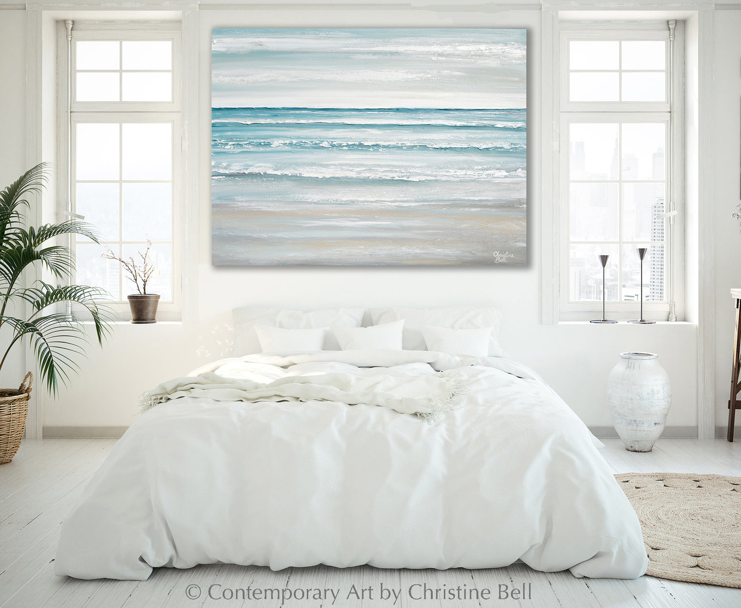 "A Place of Solitude" ORIGINAL Textured Seascape Painting 40x30"