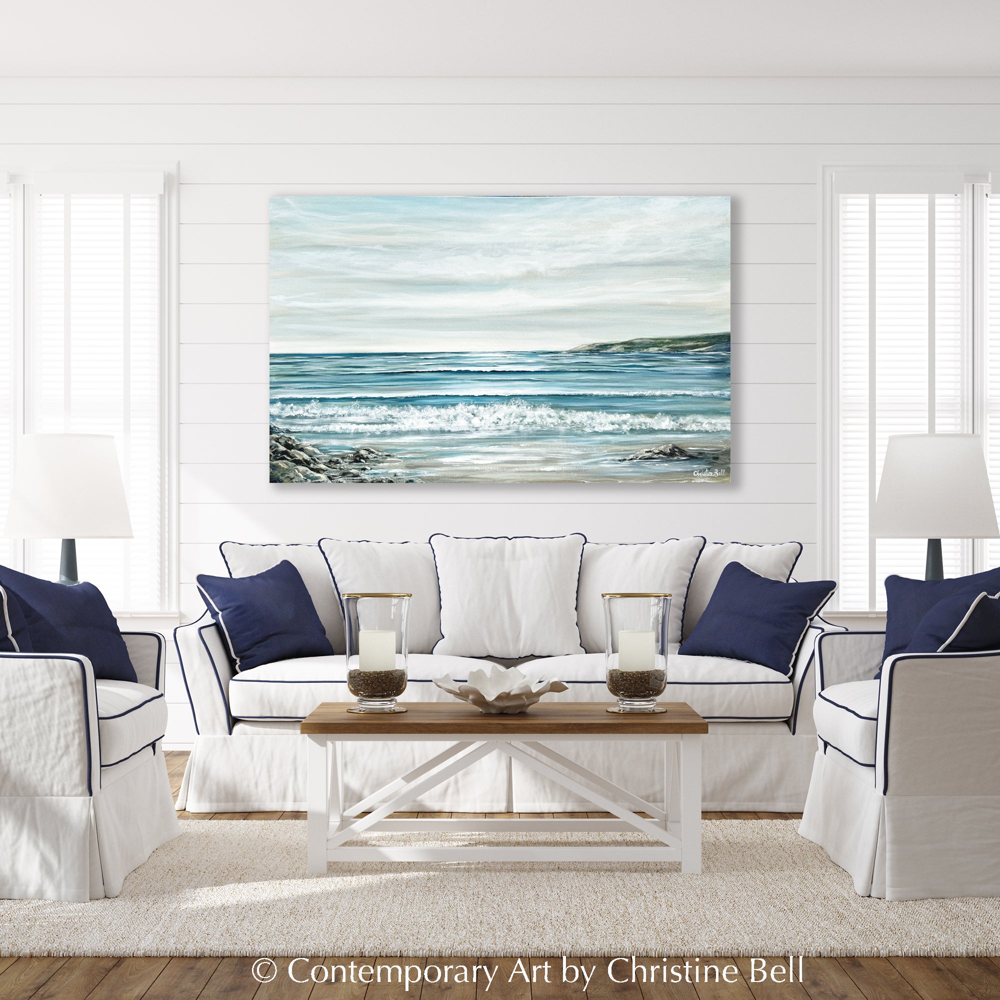 Coastal Painting Collection - Contemporary Abstract Paintings Wall Art ...