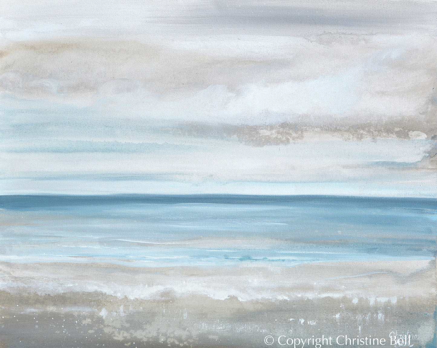 "Sea Salt" ORIGINAL Coastal Abstract Seascape Painting, 30x24"
