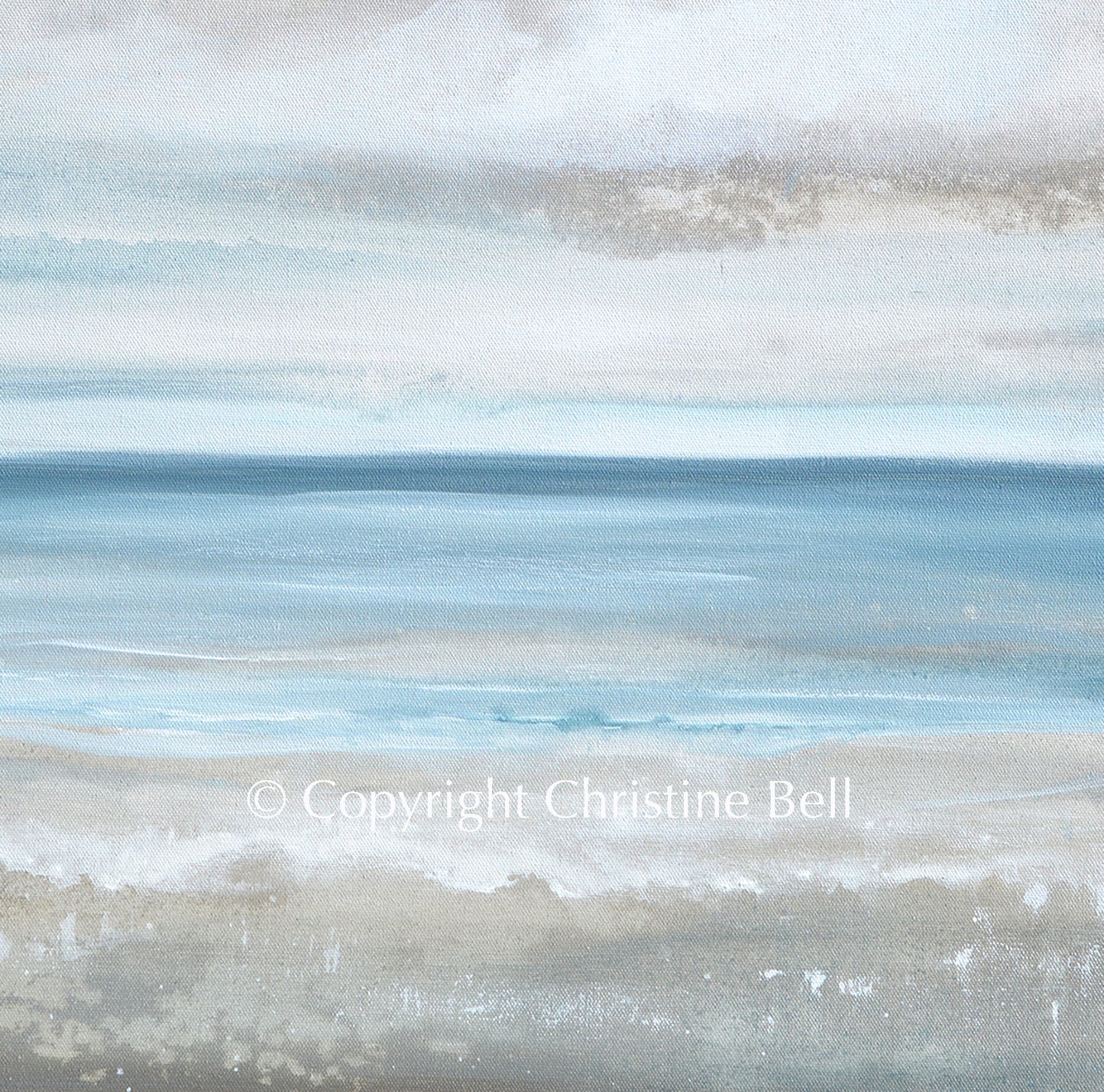 "Sea Salt" ORIGINAL Coastal Abstract Seascape Painting, 30x24"