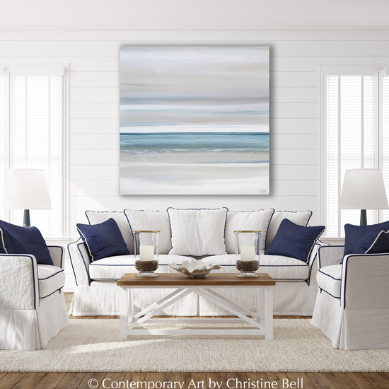 Load image into Gallery viewer, &amp;quot;Marine Layer&amp;quot; GICLEE PRINT Coastal Abstract Painting
