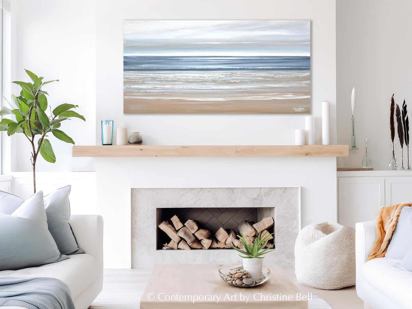 "Morning Tide II" GICLÉE PRINT, Modern Coastal Abstract Ocean Seascape Painting
