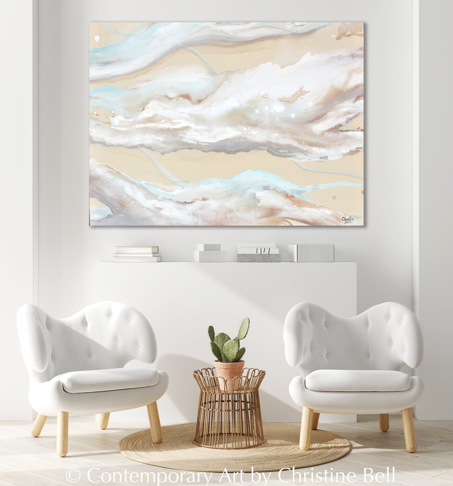 Load image into Gallery viewer, &amp;quot;Intuition&amp;quot; ORIGINAL Coastal Abstract Painting, 40x30&amp;quot;
