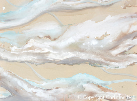 "Intuition" ORIGINAL Coastal Abstract Painting, 40x30"