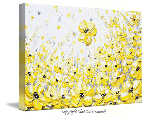 Load image into Gallery viewer, GICLEE PRINT Art Yellow Grey Abstract Painting Modern Coastal Canvas Prints Gold White Wall Decor - Christine Krainock Art - Contemporary Art by Christine - 3
