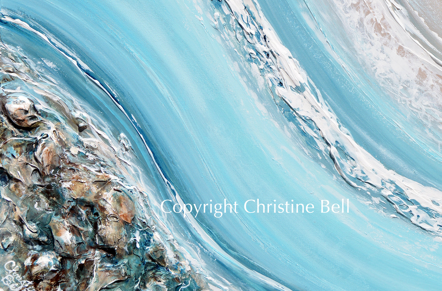 Abstract Waves Rocks Abstract Coastline Luminous Corals Golden Coastline By The Deep Blue