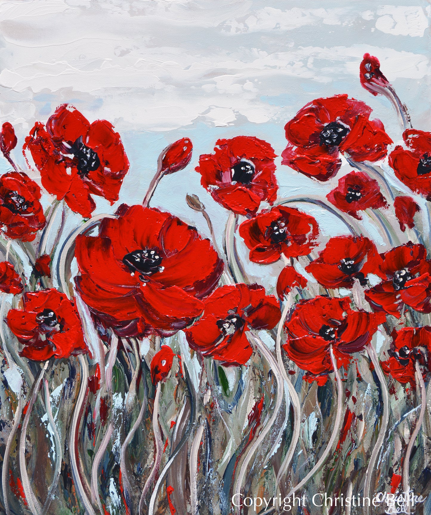 Abstract Red Poppy Poppy Flowers Painting Poppy Flowers Acrylic Painting By Irina Laube