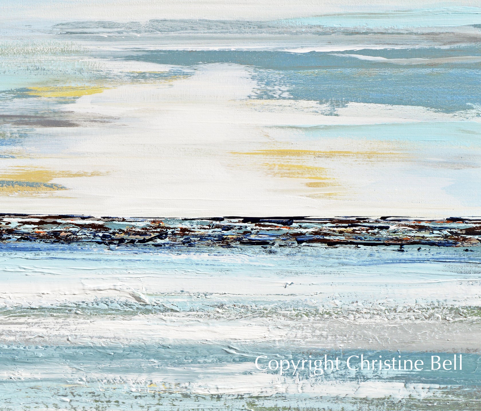Beach Abstract ORIGINAL Abstract Painting Coastal Beach Wall Art White Neutral Home ...