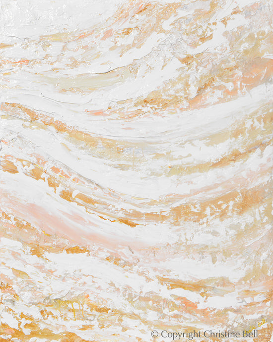 "Rose Quartz" Original Coastal Abstract Textured Painting