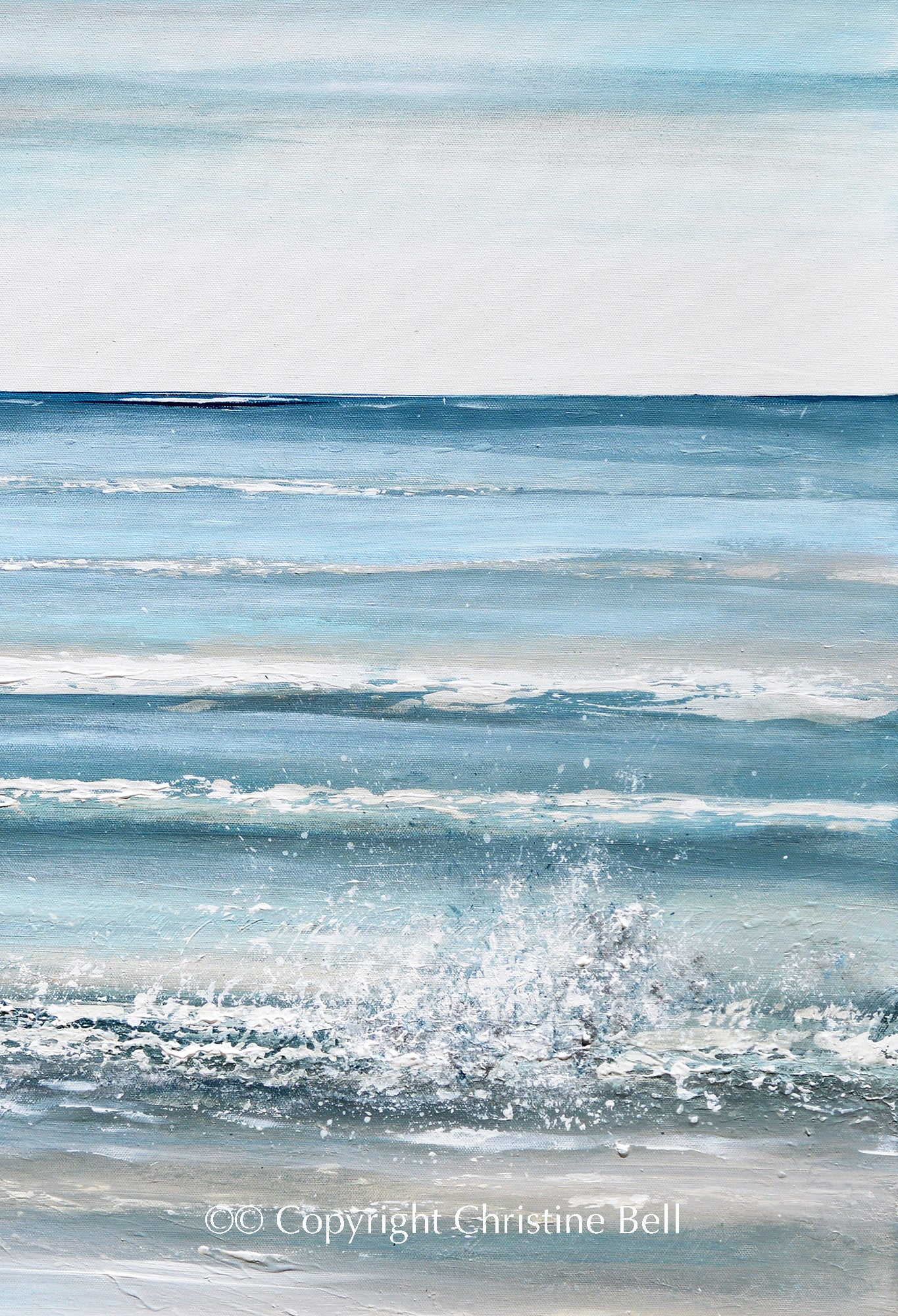 Load image into Gallery viewer, &amp;quot;A Touch of Sea Spray&amp;quot; ORIGINAL Textured Seascape Painting
