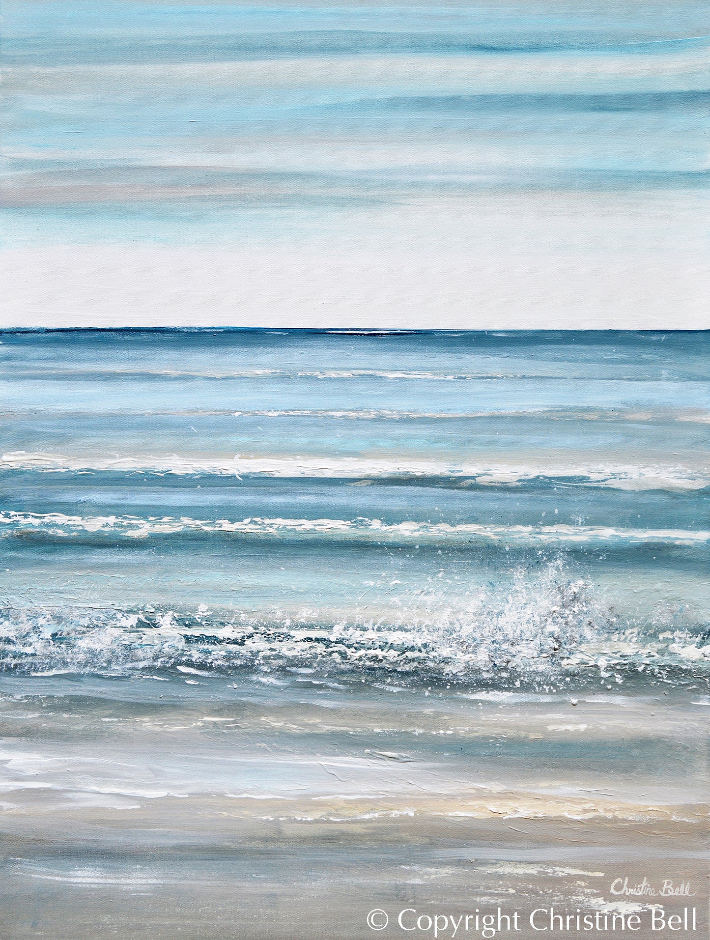 Load image into Gallery viewer, &amp;quot;A Touch of Sea Spray&amp;quot; ORIGINAL Textured Seascape Painting
