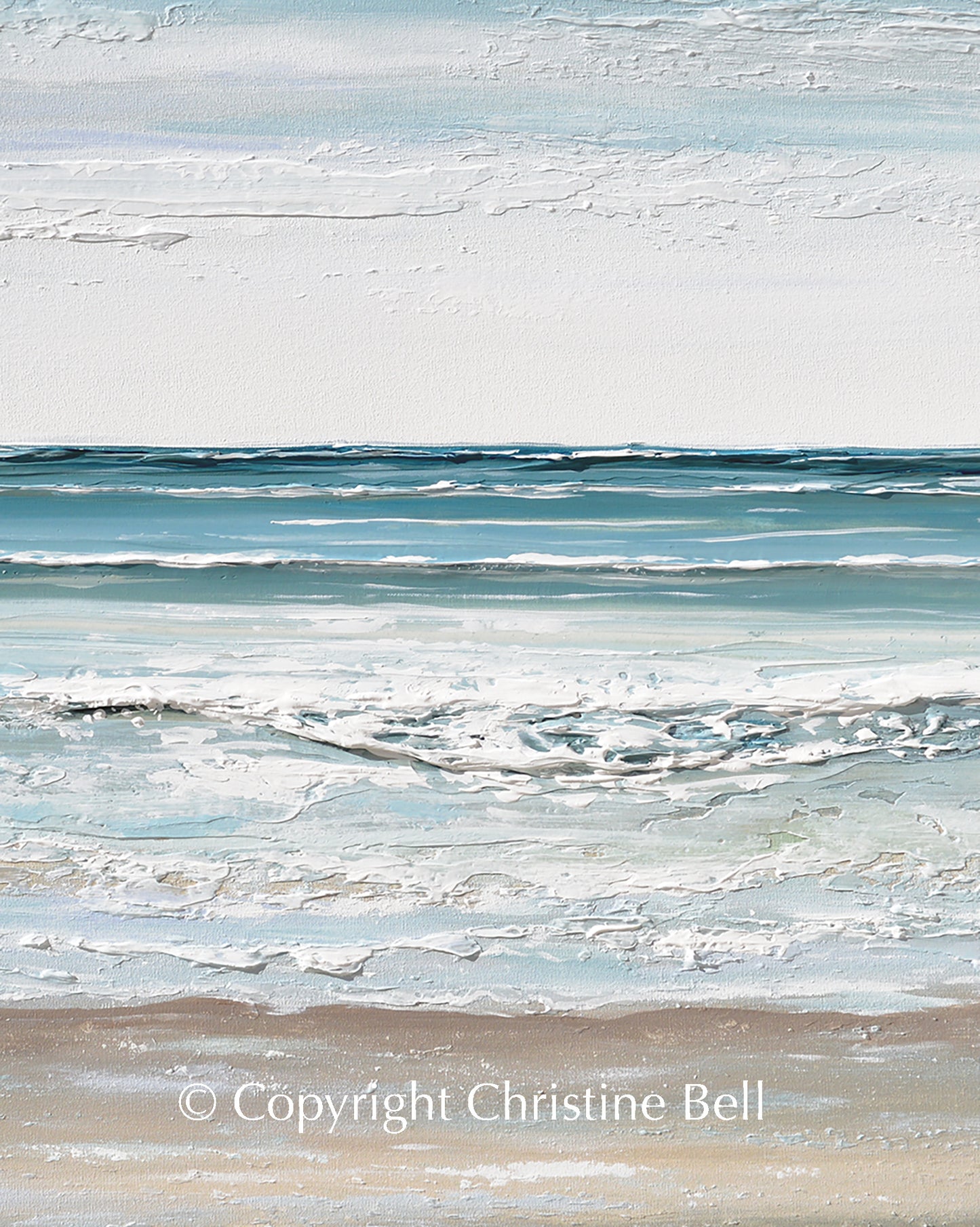Load image into Gallery viewer, &amp;quot;Drawn to the Sea&amp;quot; ORIGINAL Textured Seascape Painting
