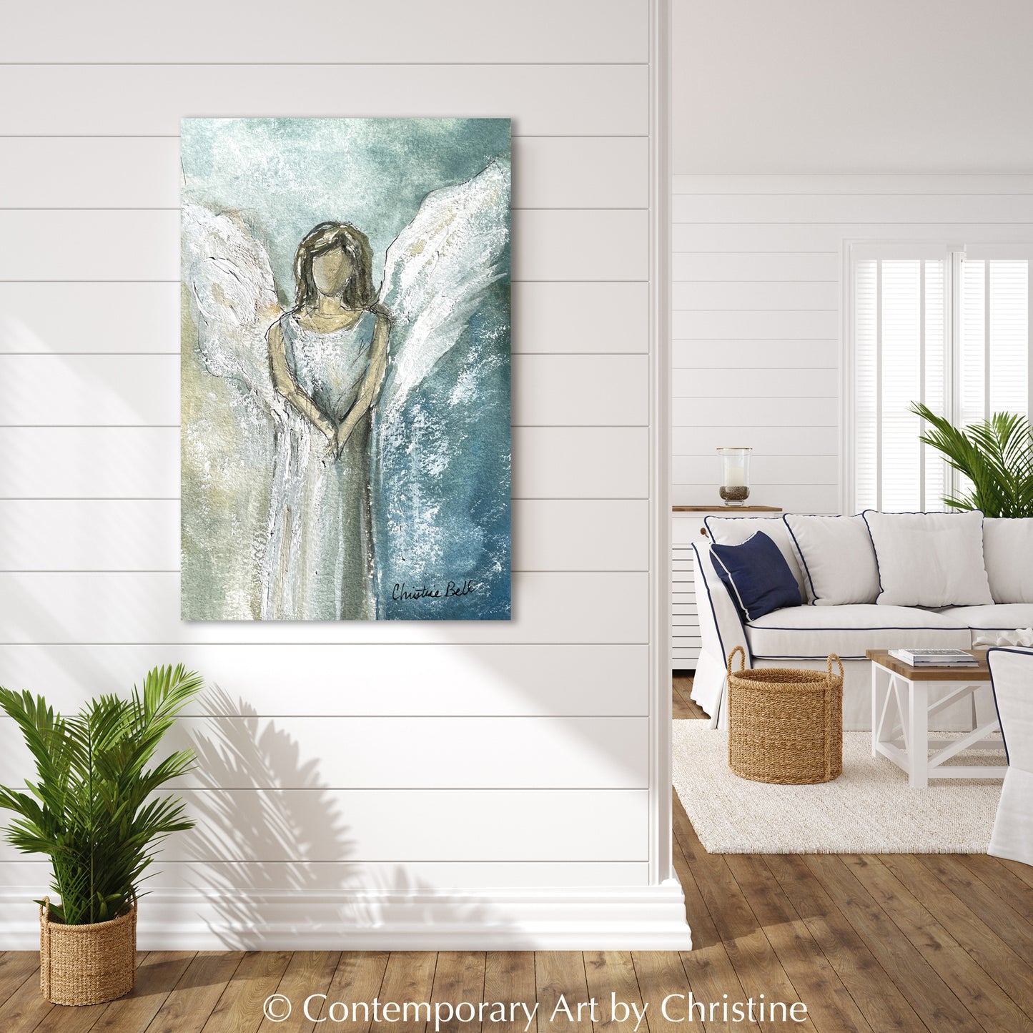 Load image into Gallery viewer, &amp;quot;Your Strength from Within&amp;quot; GICLEE PRINT ANGEL PAINTING
