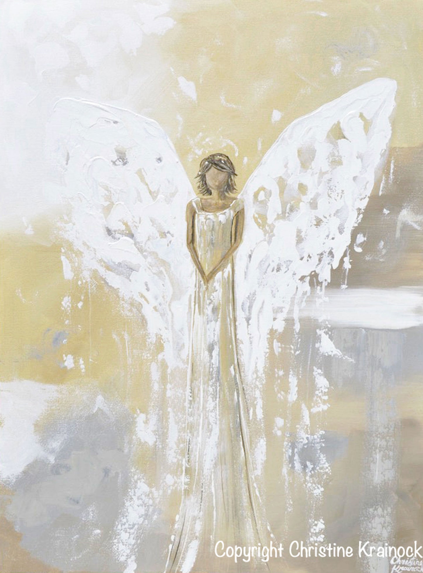 Load image into Gallery viewer, ORIGINAL ANGEL PAINTING Abstract Angels Spiritual Fine Art Home Decor
