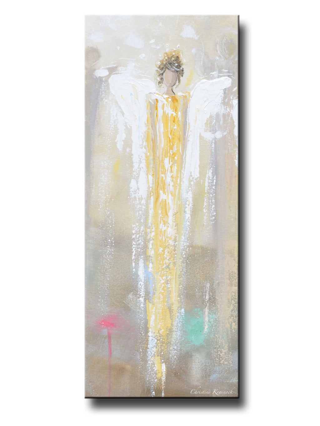 Load image into Gallery viewer, GICLEE PRINT Art Abstract Angel Painting Golden Angel Wall Art~ Joyful Heart Foundation Charity - Christine Krainock Art - Contemporary Art by Christine - 1
