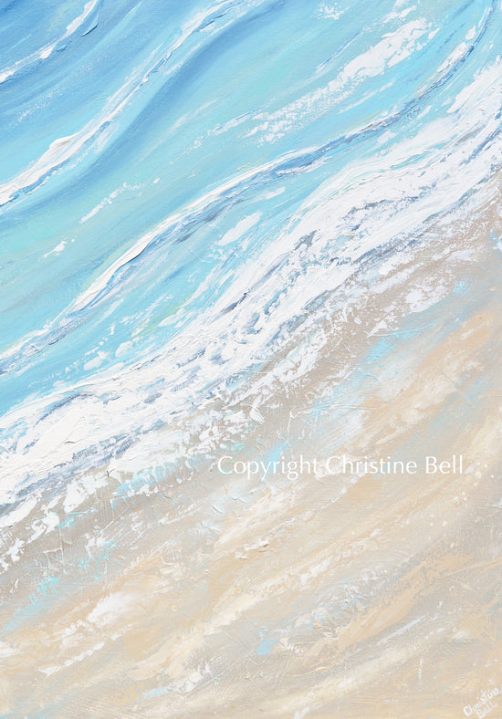 Load image into Gallery viewer, &amp;quot;Ocean Tide&amp;quot; ORIGINAL Art Coastal Abstract Painting Aerial Ocean Coastline Beach Home Decor XL 40x40&amp;quot;&amp;quot;
