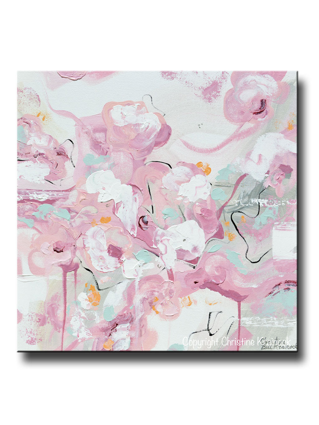 GATYZTORY Modern Paint By Numbers With Frame Pink Cake Cream