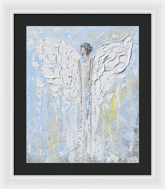 Angel Painting, Framed Fine Art Print, Angel Beside You - Framed Print, Gift