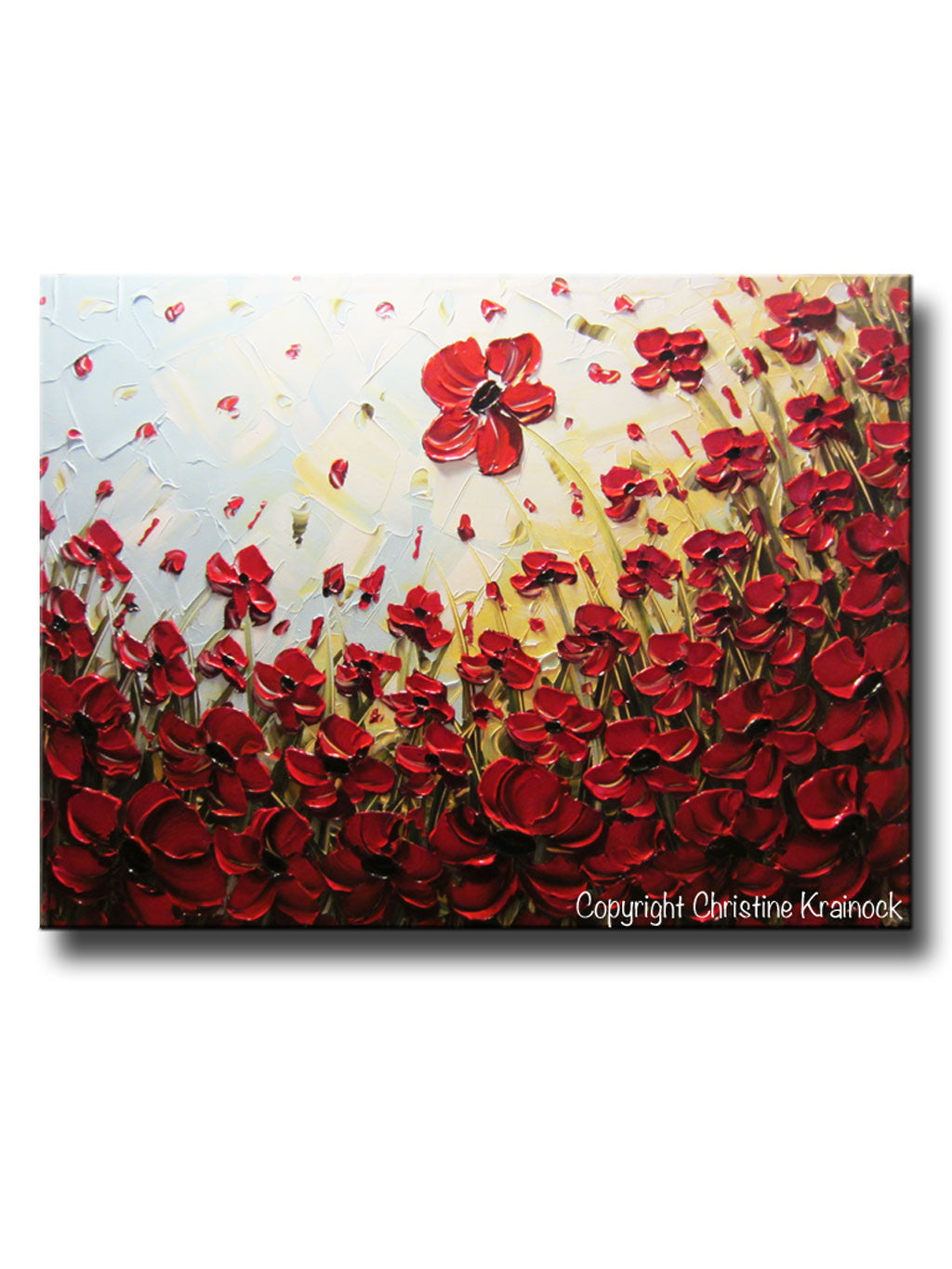 Brown Bag Filled With Red Poppies Canv - Canvas Art