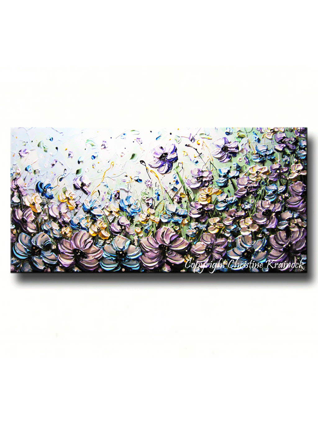 Abstract Blue And Purple Flowers