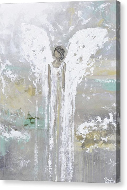 Load image into Gallery viewer, Giclee Print Angel Painting, Blessed w Grace &amp;amp; Joy - Canvas Print, Wall Art, Home Decor
