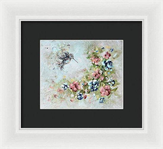 Load image into Gallery viewer, Hummingbird Bringing Light And Love - Framed Print
