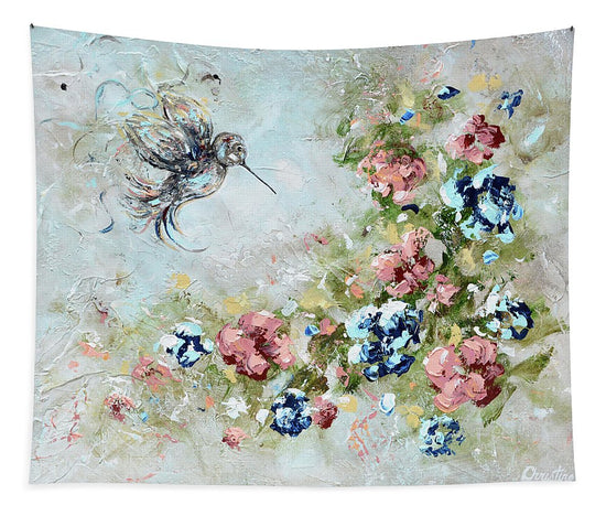 Load image into Gallery viewer, Hummingbird Bringing Light And Love - Tapestry
